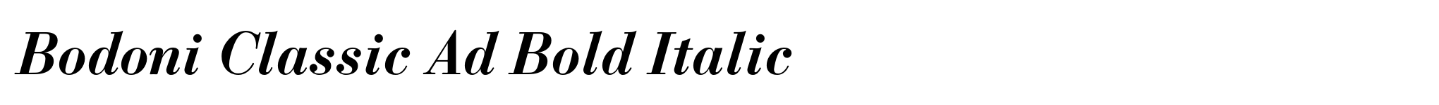 Bodoni Classic Ad Bold Italic image